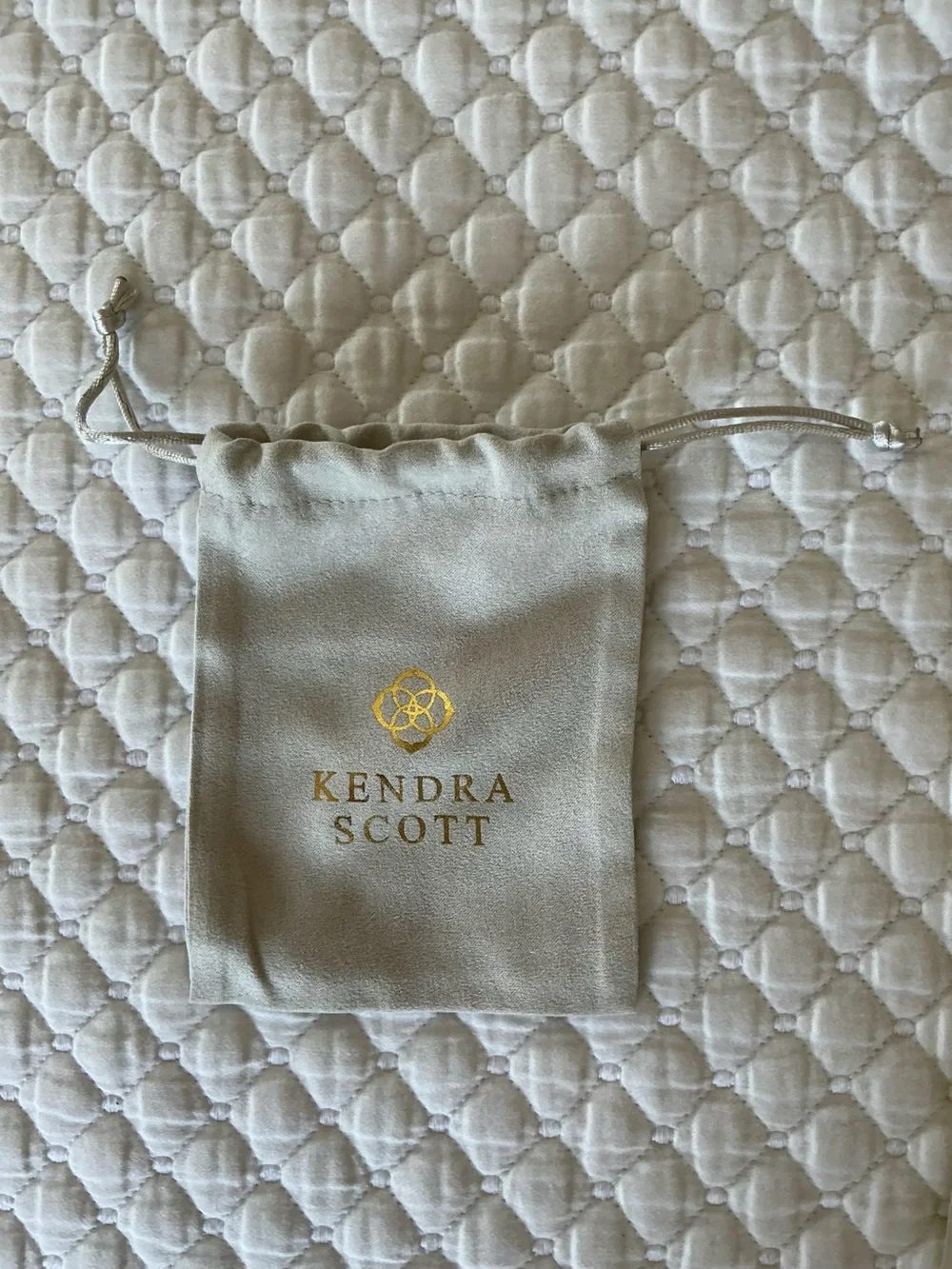 Kendra Scott Yellow Gift Bag with Cream Dust Pouch
